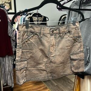 Biting jeans brown skirt, size size 5 new with tag